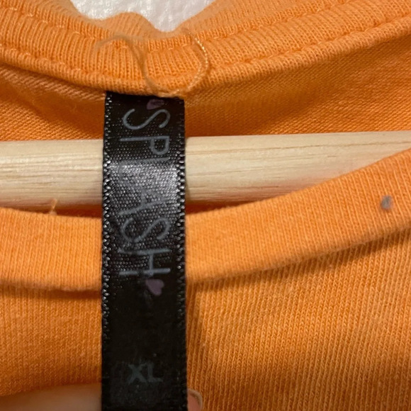 SPASH Women’s Orange Short Sleeve Bodysuit, Size  XL - Picture 6 of 7